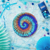 Tie dye papieren bordje (Feest)