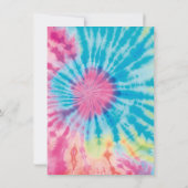 Tie Dye Party Carte de remerciements (Dos)