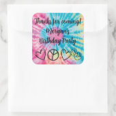 Tie Dye Party Favorieten Vierkante Sticker (Tas)
