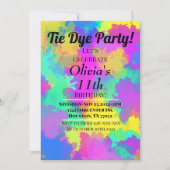 Tie Dye Party Invitation Hippy Tie Dye (Devant)