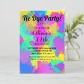 Tie Dye Party Invitation Hippy Tie Dye (Debout devant)
