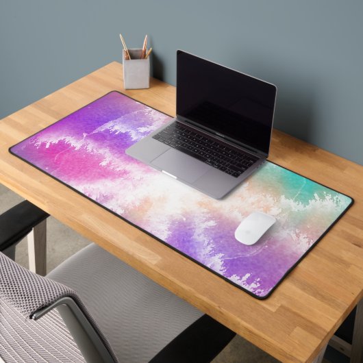 Tie Dye Pastel Aquarelle rose orange Turquoise vio (Bureau 2)