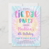 Tie Dye Pastel Boho Hippie Peace Love Birthday Kaart (Voorkant)