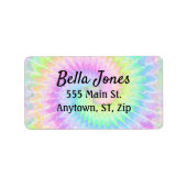 Tie Dye Pastel Étiquette de adresse (Devant)
