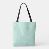 Tie Dye | Pastel Mint Green Monogram Draagtas (Achterkant)