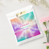 Tie Dye Pastel Roze Sinaasappel Blauwgroen Paarse Bedankzakje (Gezegeld)