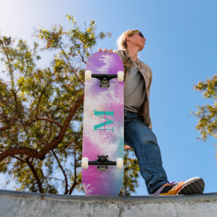 Tie Dye Pastel Roze Sinaasappel Blauwgroen Paarse  Skateboard