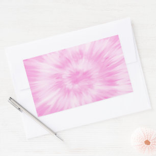 Tie Dye Pastel Spiral Pink Tiedye Trend Rechthoekige Sticker
