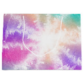 Tie Dye Pastel Waterverf Roze Sinaasappel Blauwgro Groot Cadeauzakje (Voorkant)