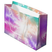 Tie Dye Pastel Waterverf Roze Sinaasappel Blauwgro Groot Cadeauzakje (Voorkant Gekanteld)
