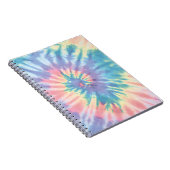 Tie Dye Pastel Zomer Spiral Tie Dye Regenboog Notitieboek (Rechterzijde)
