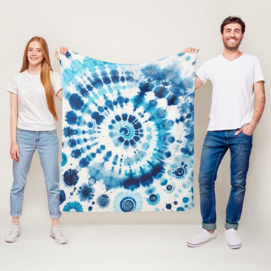 Tie Dye Pattern Fleece Deken (In situ)