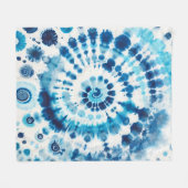 Tie Dye Pattern Fleece Deken (Voorkant (Horizontaal))