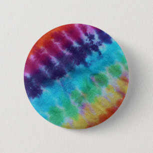  Tie Dye Pattern Hippie Rainbow 1960 Ronde Button 5,7 Cm