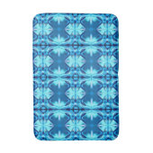 Tie Dye Pattern in Indigo en Ice Blue Badmat (Voorkant Verticaal)