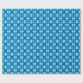 Tie Dye Pattern in Indigo en Ice Blue Cadeaupapier (Vlak)