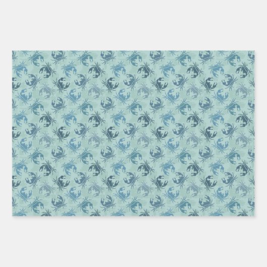 Tie Dye Pattern Of Crabs Inpakpapier Vel (Voorkant)