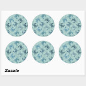 Tie Dye Pattern Of Crabs Ronde Sticker (Vel)