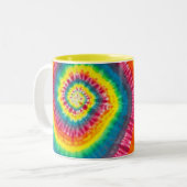 Tie Dye Pattern Two-Tone Coffee Mok (Voorkant links)