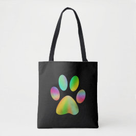 Tie Dye Paw Print Draagtas