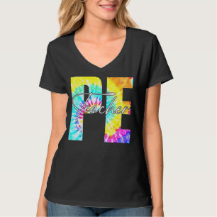 Tie Dye Pe Fysieke Onderwijs Leraar eerste dag van T-shirt