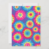 Tie Dye Peace 2e verjaardag uitnodiging (Achterkant)