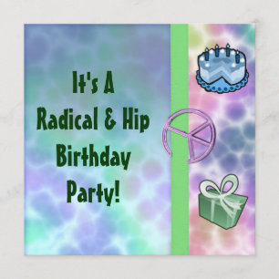 Tie Dye Peace Birthday Kaart