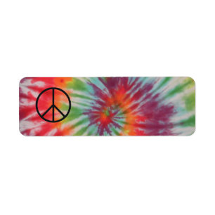 Tie Dye Peace-label Etiket