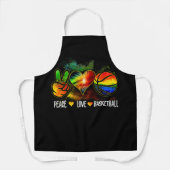 Tie Dye Peace Love Basketball basketbal Lover Schort (Voorkant)