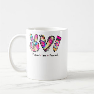 Tie Dye Peace Love Preschool Girl Boy Kinder Tea Koffiemok