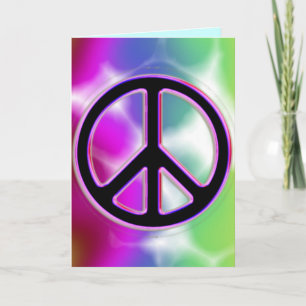 Tie Dye Peace Sign-Design Kaart