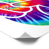 Tie Dye Peace Sign Handsymbool Poster (Hoek)