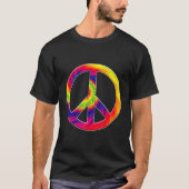 Tie Dye Peace Sign T-shirt (Voorkant)