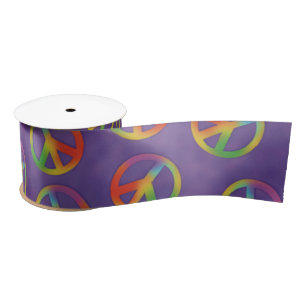 Tie Dye Peace Signaleert Paars Lint