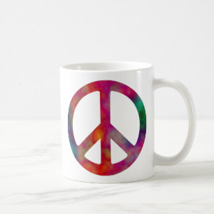 Tie Dye Peace Symbol Koffiemok