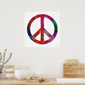 Tie Dye Peace Symbol Poster (Keuken)