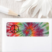 Tie Dye Peace Teken Label (Insitu)