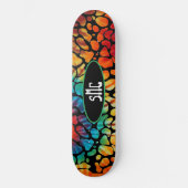 Tie Dye Pebble Monogram Skateboard (Voorkant)