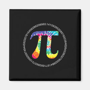 Tie Dye Pi Dag T Shirt Natuurkunde Wiskunde Docent Magneet