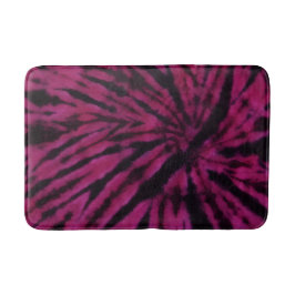 Tie-Dye Purple Pink Black Hippie Retro Pattern  Badmat