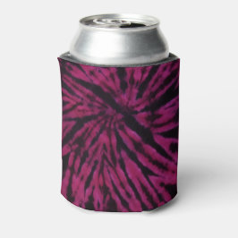 Tie-Dye Purple Pink Black Hippie Retro Pattern  Blikjeskoeler