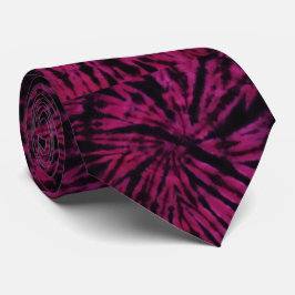 Tie-Dye Purple Pink Black Hippie Retro Pattern  Stropdas