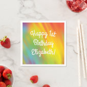 Tie Dye Rainbow Birthday Party Servet (Insitu)