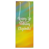 Tie Dye Rainbow Birthday Party Wijn Cadeautas (Voorkant)