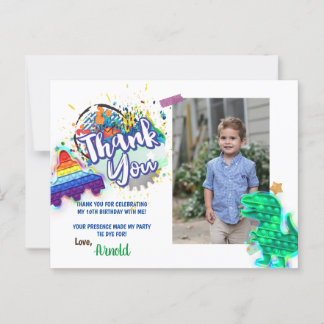 Tie Dye Rainbow Foto bedankt voor je kaart