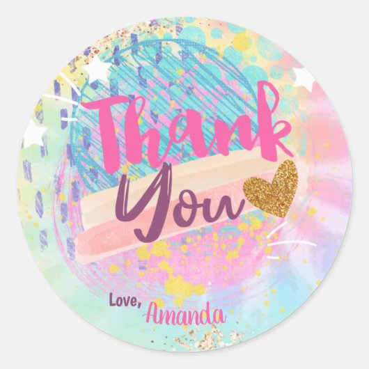 Tie Dye Rainbow Gift Labels Favor Bag (Voorkant)