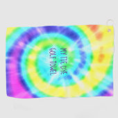 Tie Dye Rainbow Hippie Psychedelic 70s Golfhanddoek (Horizontaal)