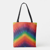 Tie Dye Rainbow-kleuren Draagtas (Achterkant)