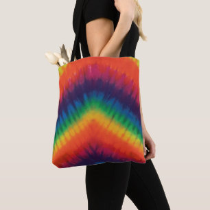 Tie Dye Rainbow-kleuren Draagtas