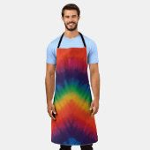 Tie Dye Rainbow-kleuren  Schort (Gedragen)